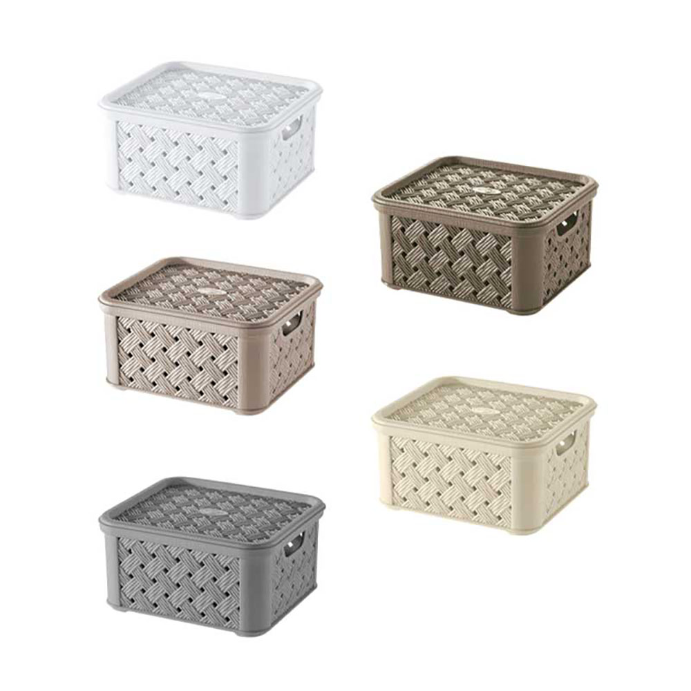 Tontarelli Scatola Arianna In Plastica Con Coperchio 1,4 Lt 14,5X16,6X8,5H Cm - 5 Colori