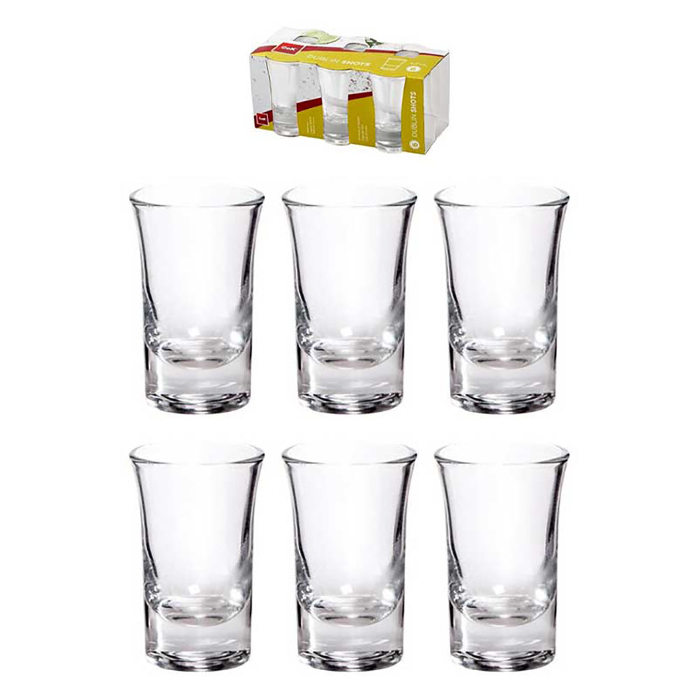 Cegeco CoK Set 6 Bicchierini Liquore Dublin In Vetro 4,2 Cl