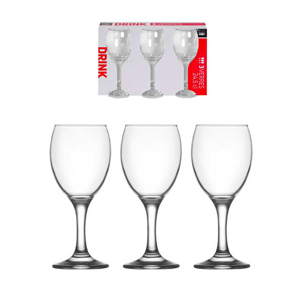 KB8 Set 3 Calici Drink In Vetro 24,5 Cl