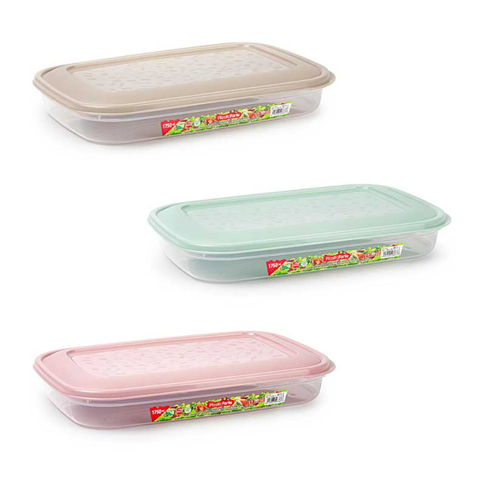 Plastic Forte Contenitore Classic In Plastica 20X29,5X4,5H Cm 1750 Ml - 3 Colori