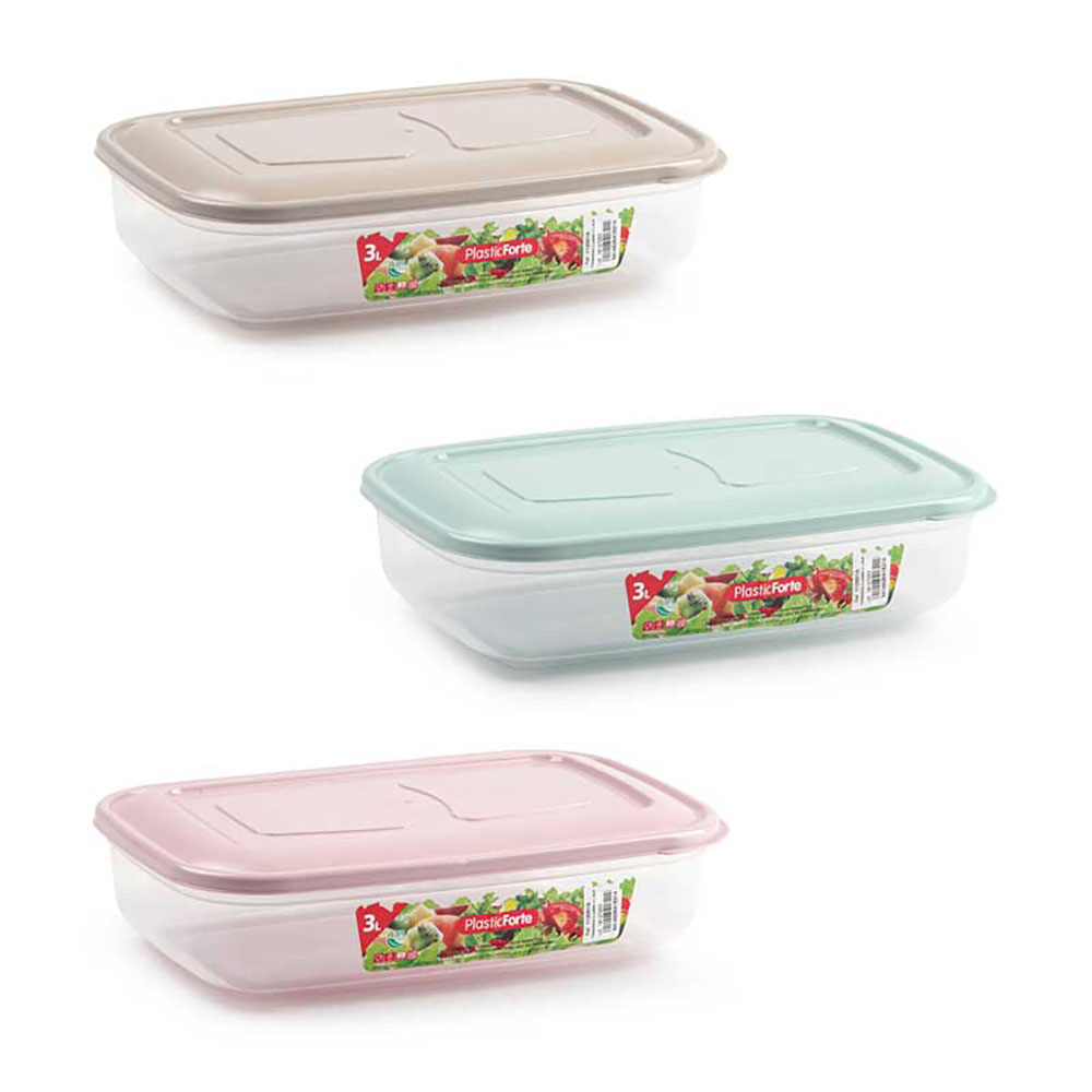 Plastic Forte Contenitore Classic In Plastica 19,5X30X6,5H Cm 3 Lt - 3 Colori