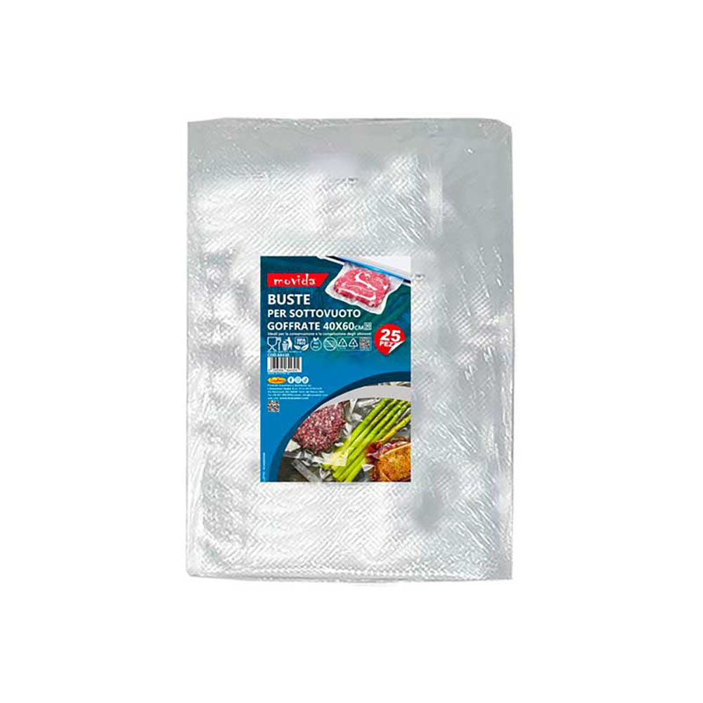 Movida 25 Buste Sottovuoto Goffrate Per Alimenti 40X60 Cm