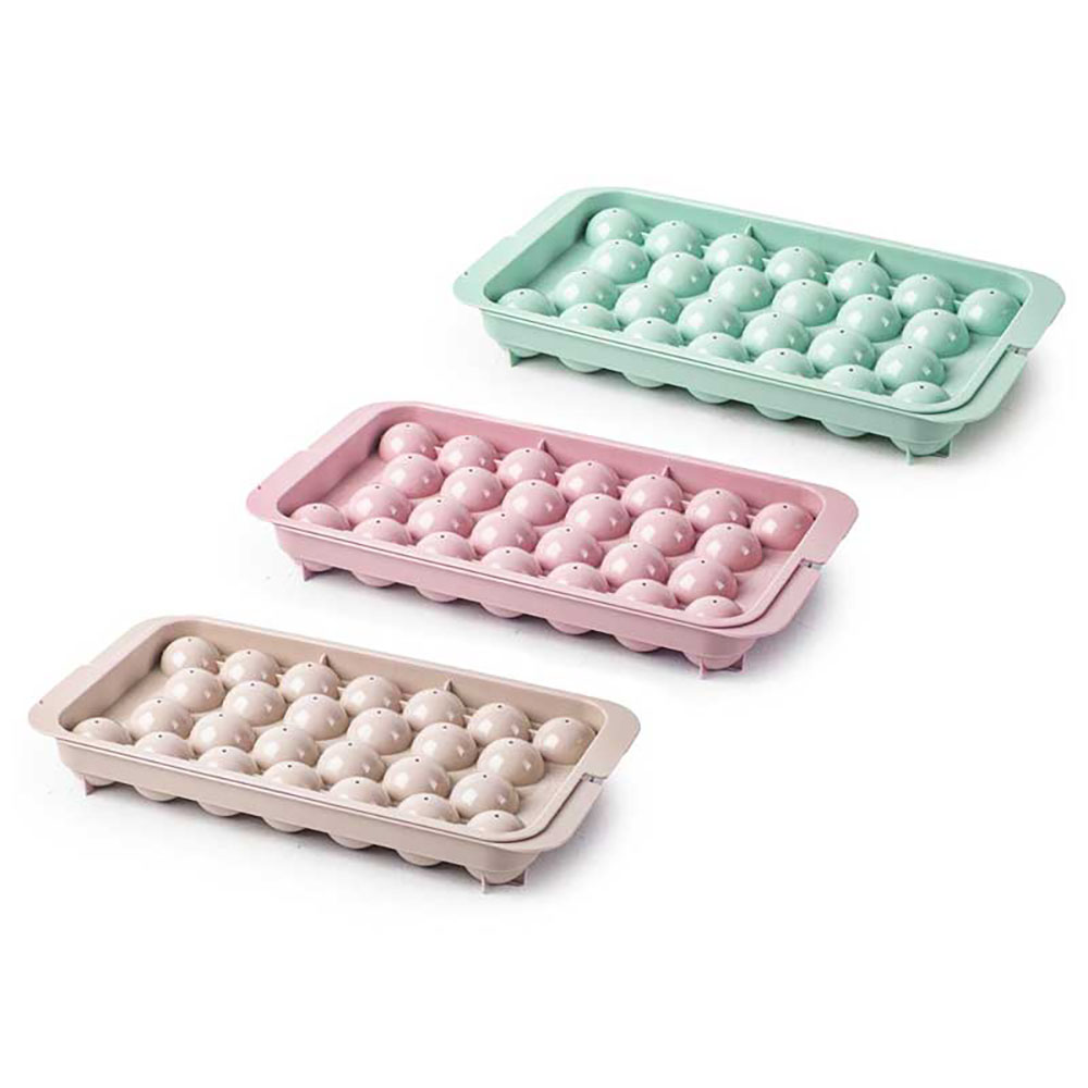 Plastic Forte Vaschetta Forma Ghiaccio A Sfere 12,5X24X3,2H Cm - 3 Colori