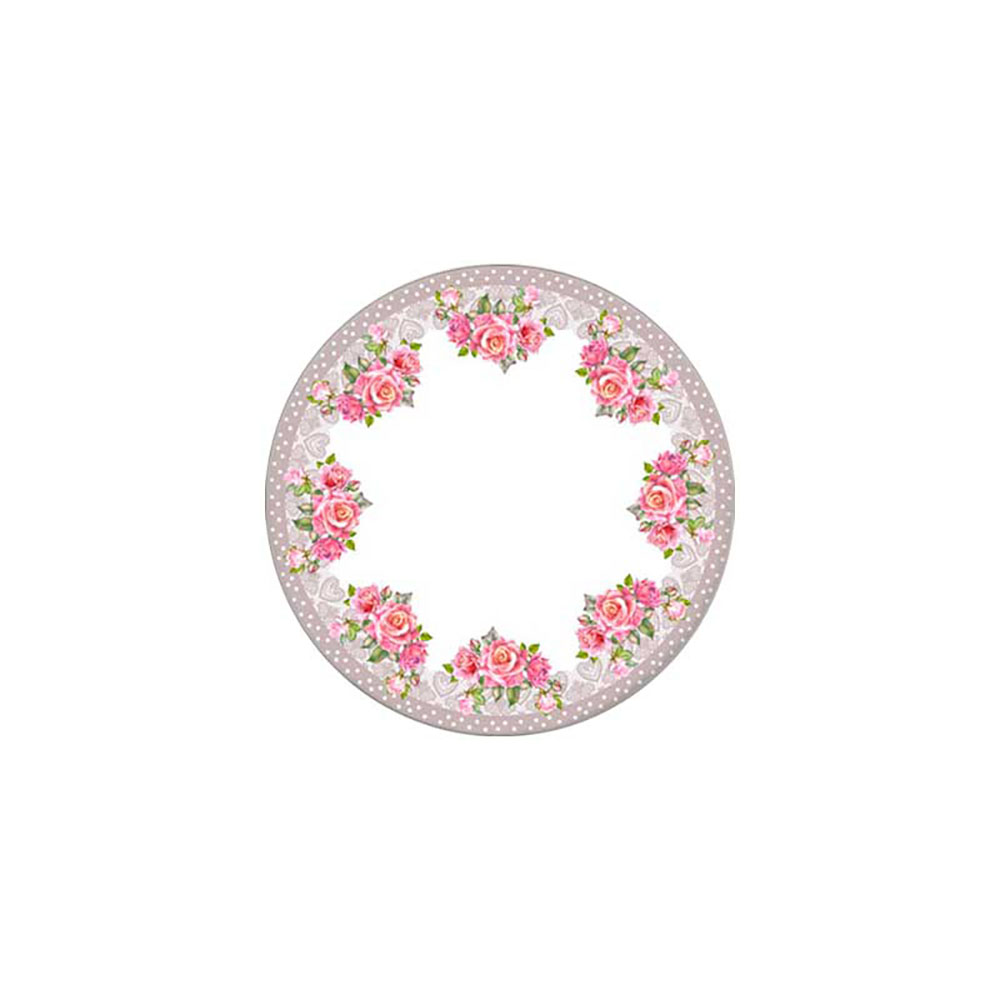 Arca Piatto Dessert Shabby Heart In Ceramica Diametro 20 Cm