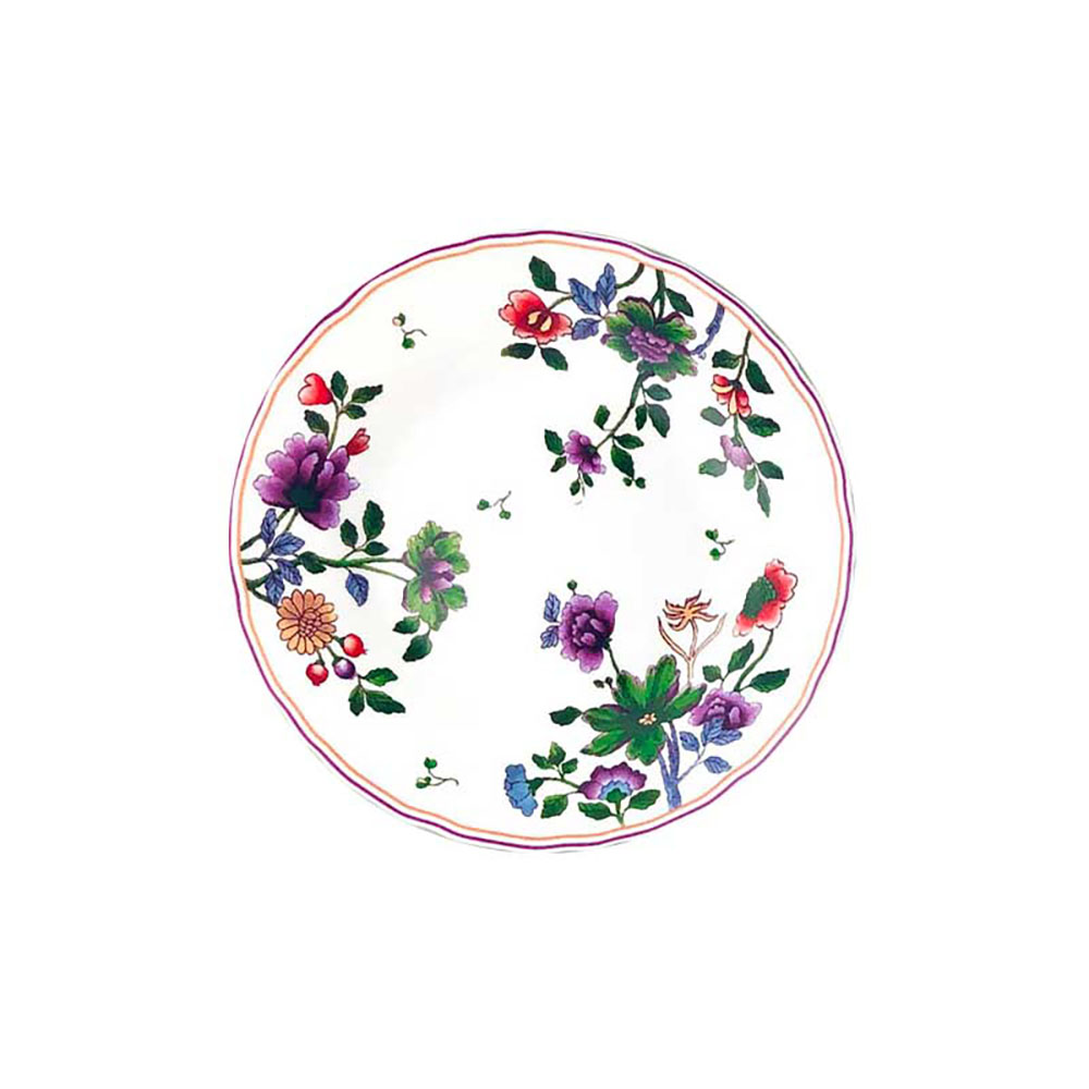 Arca Piatto Dessert In Ceramica Fiori E Bacche Diametro 20 Cm