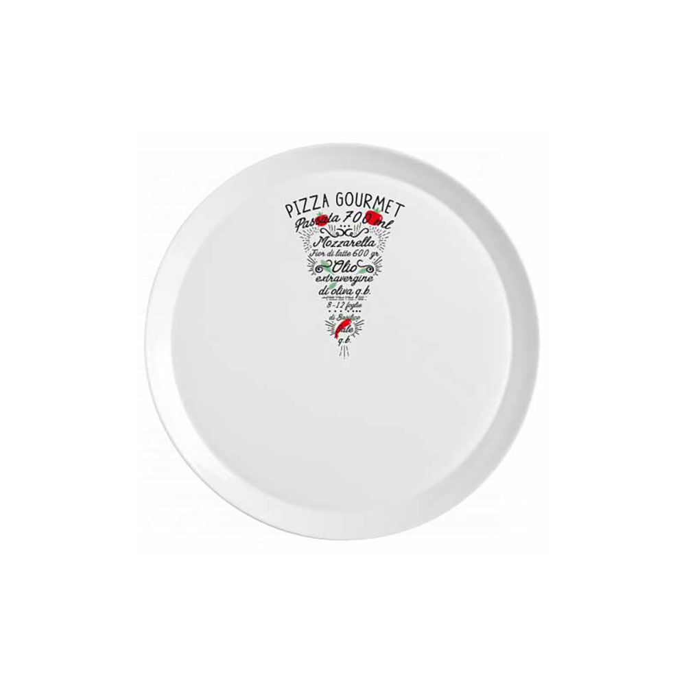 Ronda Piatto Pizza Fetta In Ceramica Diametro 33 Cm