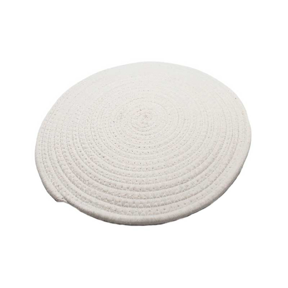 FGF Sottopiatto Tondo In Tessuto Colore Bianco Diametro 32 Cm