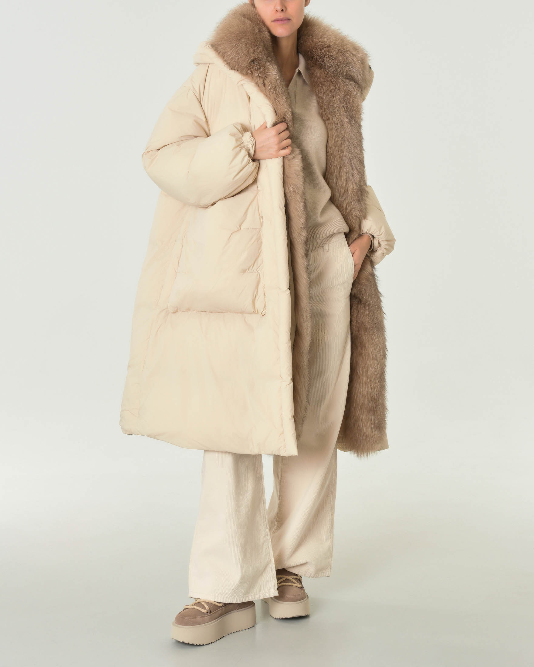 Piumini Donna Piumino Lungo Moncler Parka Piumini Lunghi Con