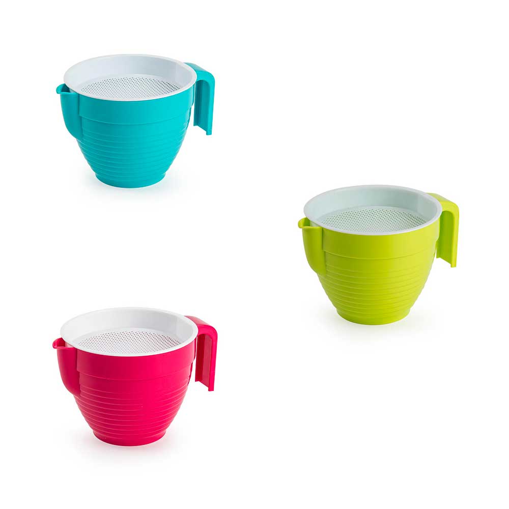 Plastic Forte Brocca In Plastica Con Colino Colori Vivaci - 3 Colori