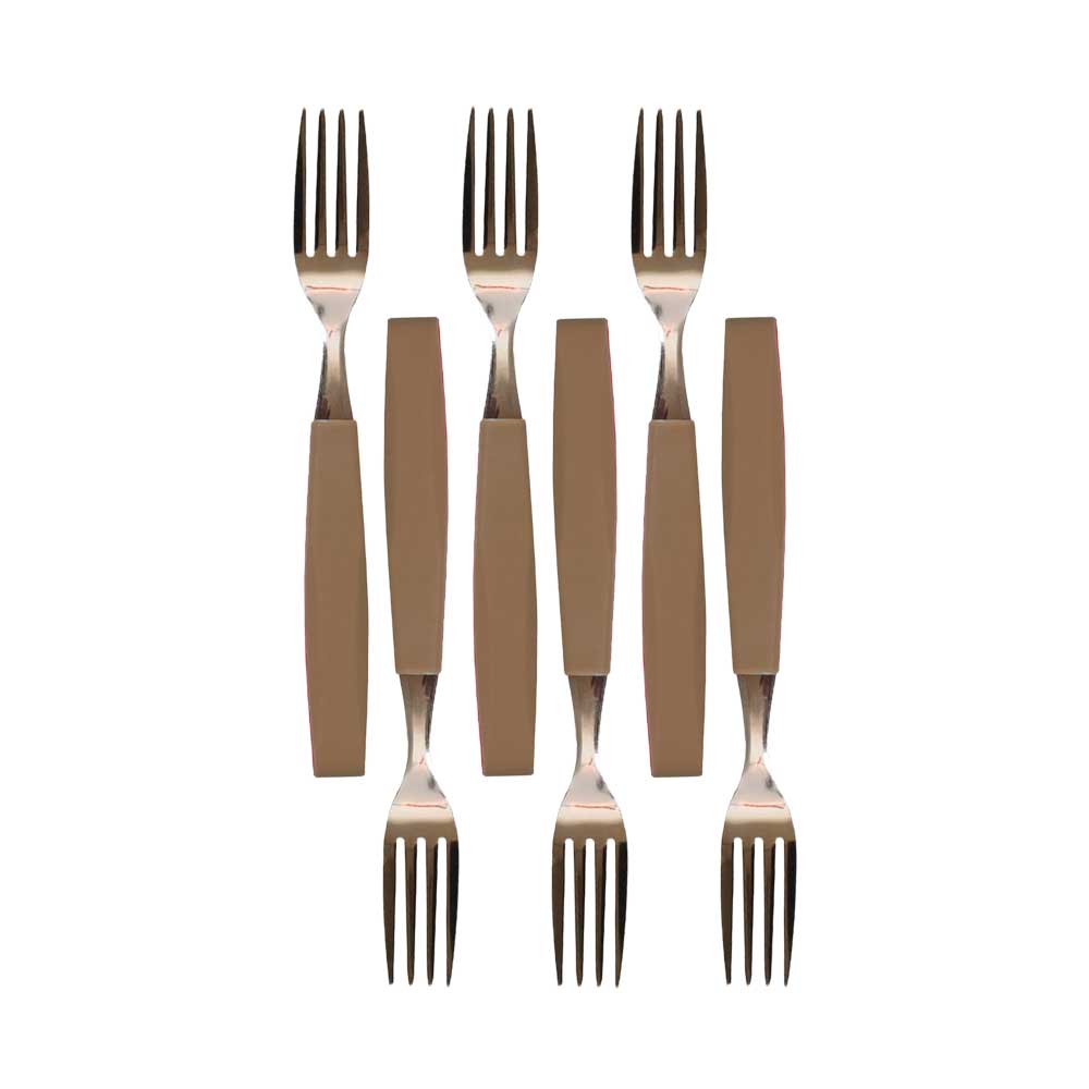 Smarty Set 6 Forchette Da Tavola Colore Tortora