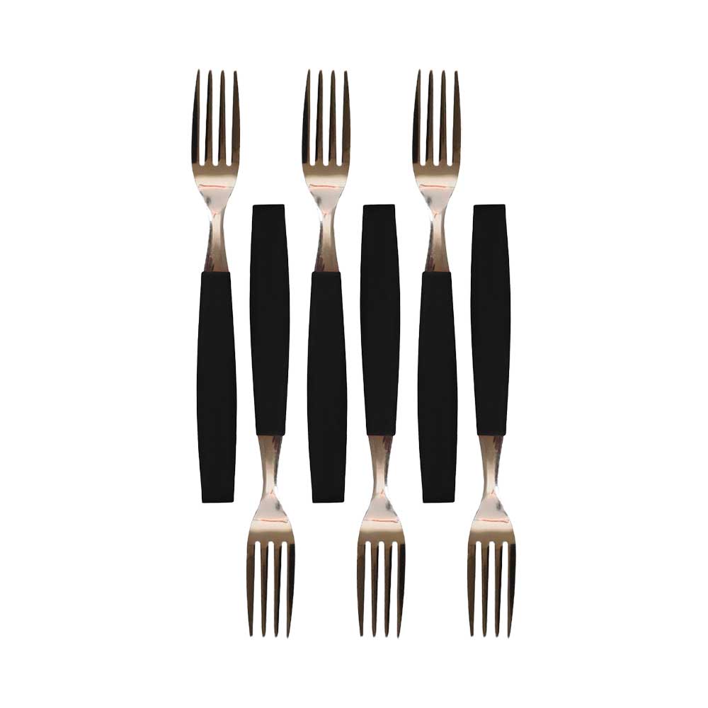 Smarty Set 6 Forchette Da Tavola Colore Nero