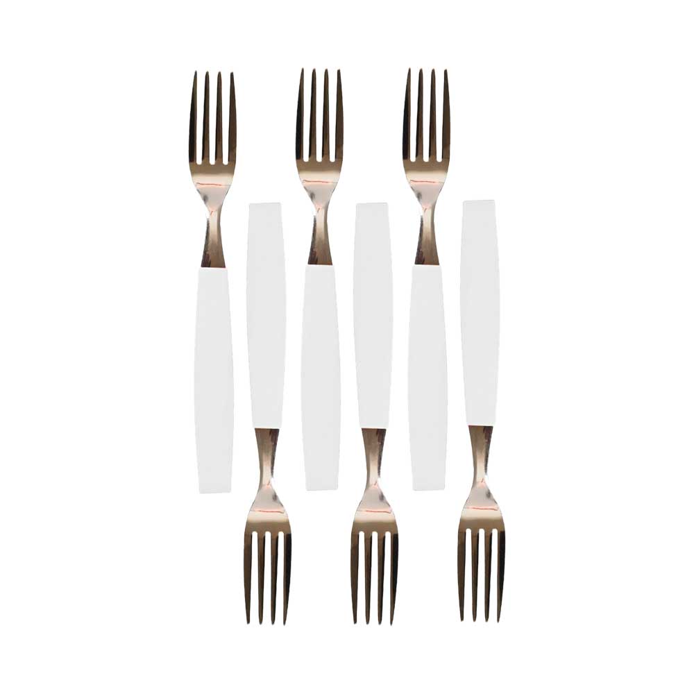 Smarty Set 6 Forchette Da Tavola Colore Bianco