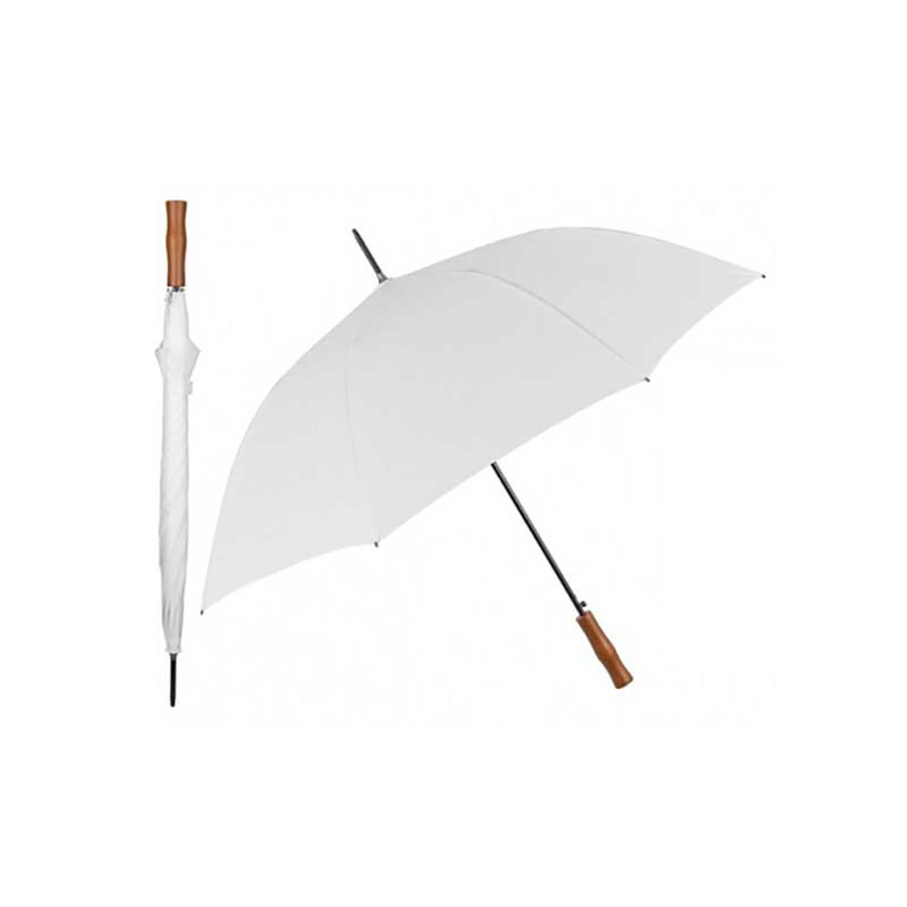 Perletti Ombrello Lungo Antivento Con Apertura Automatica Colore Bianco Diametro 103 Cm