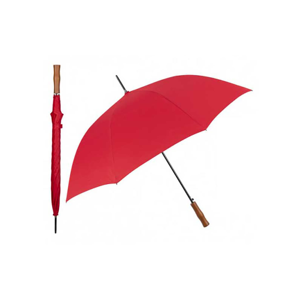 Perletti Ombrello Lungo Antivento Con Apertura Automatica Colore Rosso Diametro 103 Cm