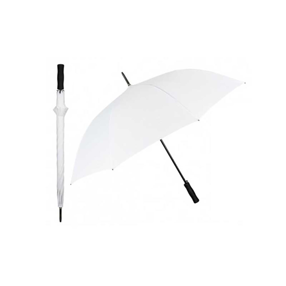 Perletti Ombrello Lungo Golf Con Apertura Automatica Colore Bianco Diametro 122 Cm