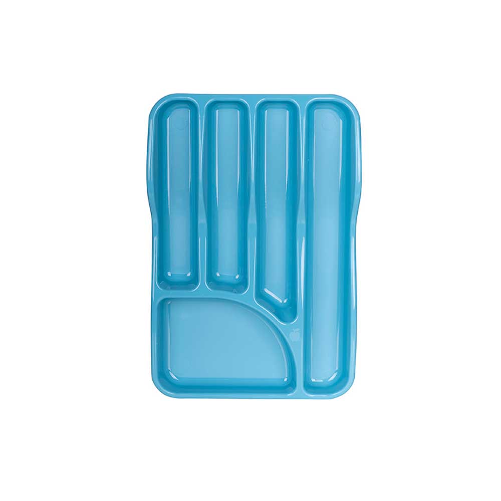 Juypal Porta Posate In Plastica Colore Azzurro 33,5X26,5X5H Cm