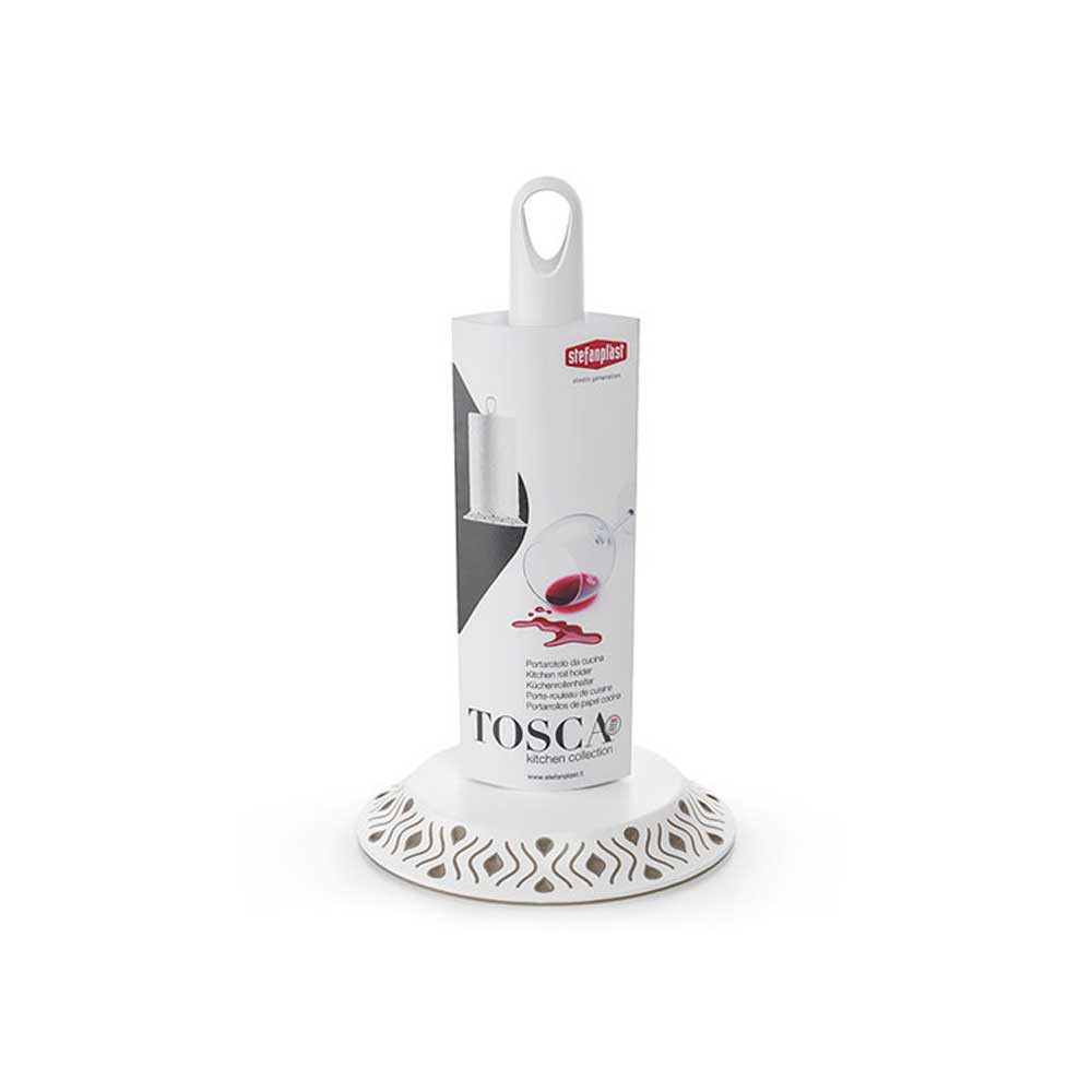 Stefanplast Porta Rotolo Tosca Colore Tortora Diametro 17X30H Cm