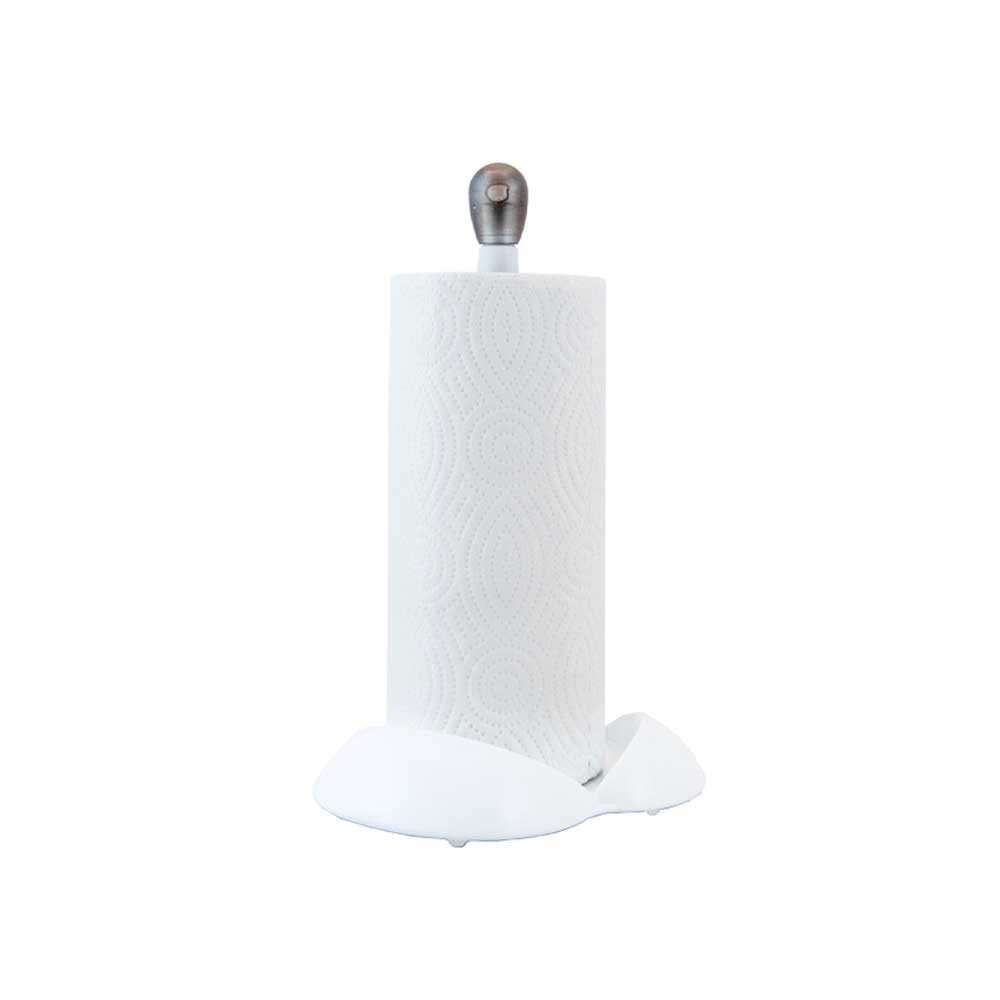 Belli E Forti Porta Rotolo Gaia In Plastica Colore Bianco 19,5X17X29H Cm