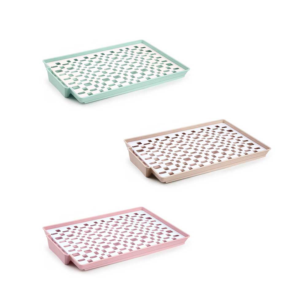 Plastic Forte Vassoio Scolabicchieri In Plastica 41,5X27X3,5H Cm - 3 Colori