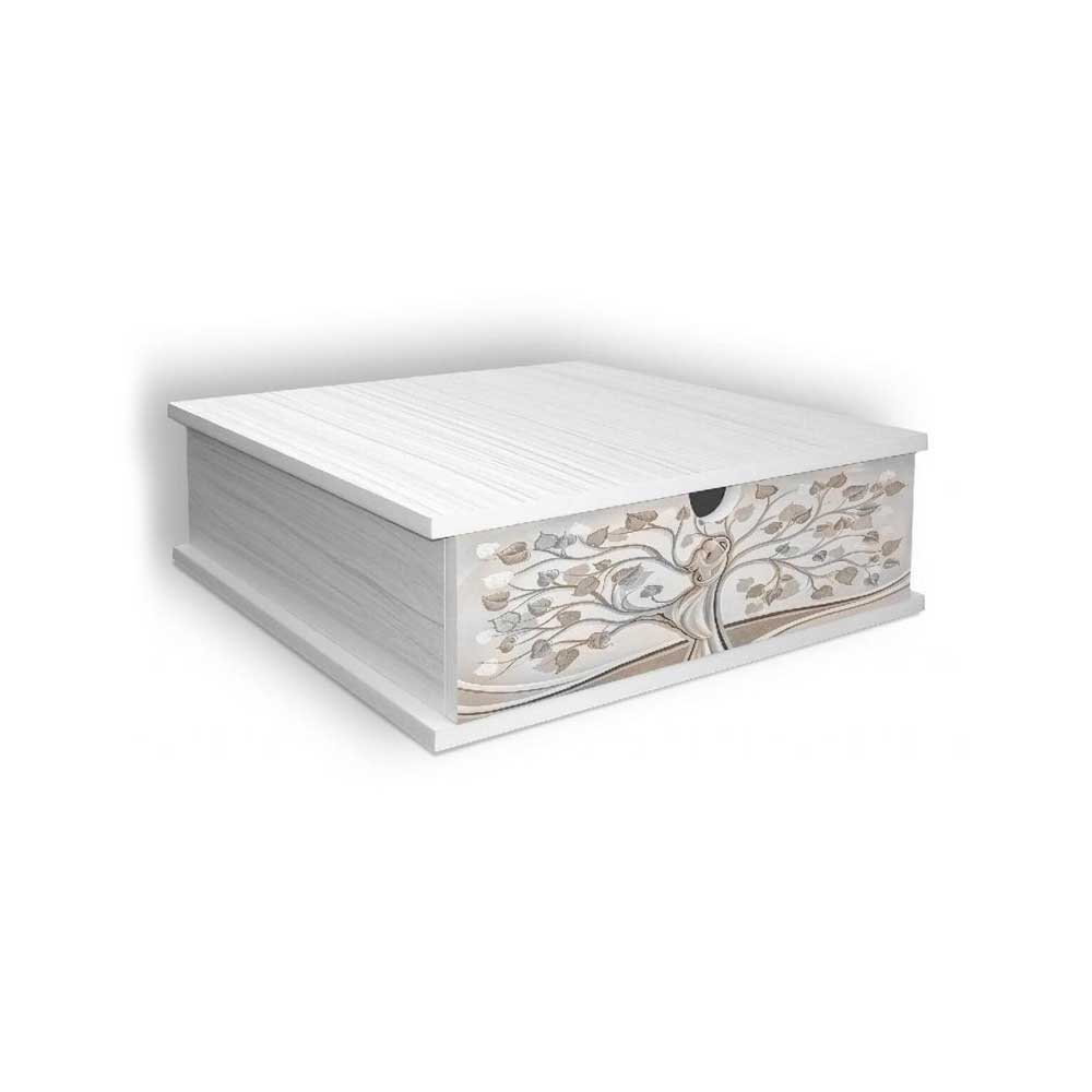 Lupia Porta Cialde In Legno Colore Bianco Disegno 