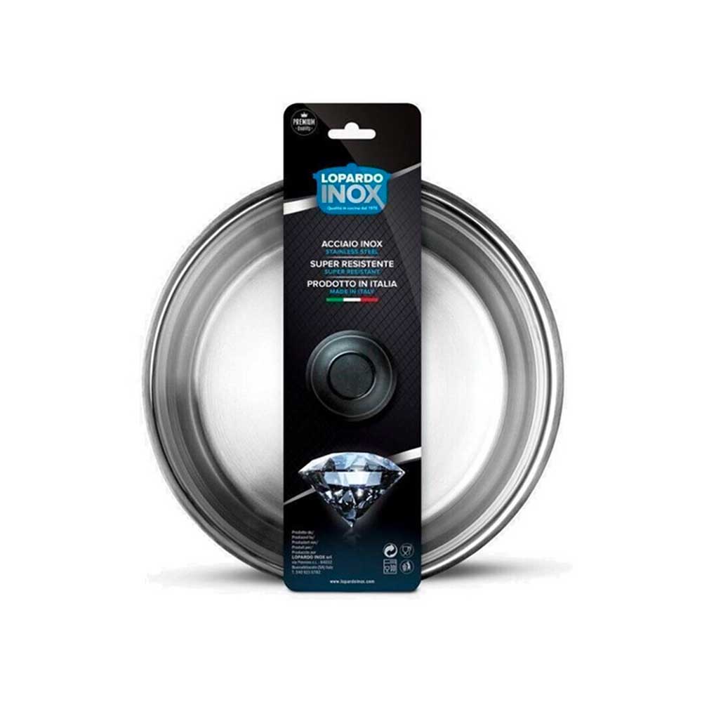 Lopardo Coperchio In Acciaio Inox Con Fascia Diametro 20 Cm