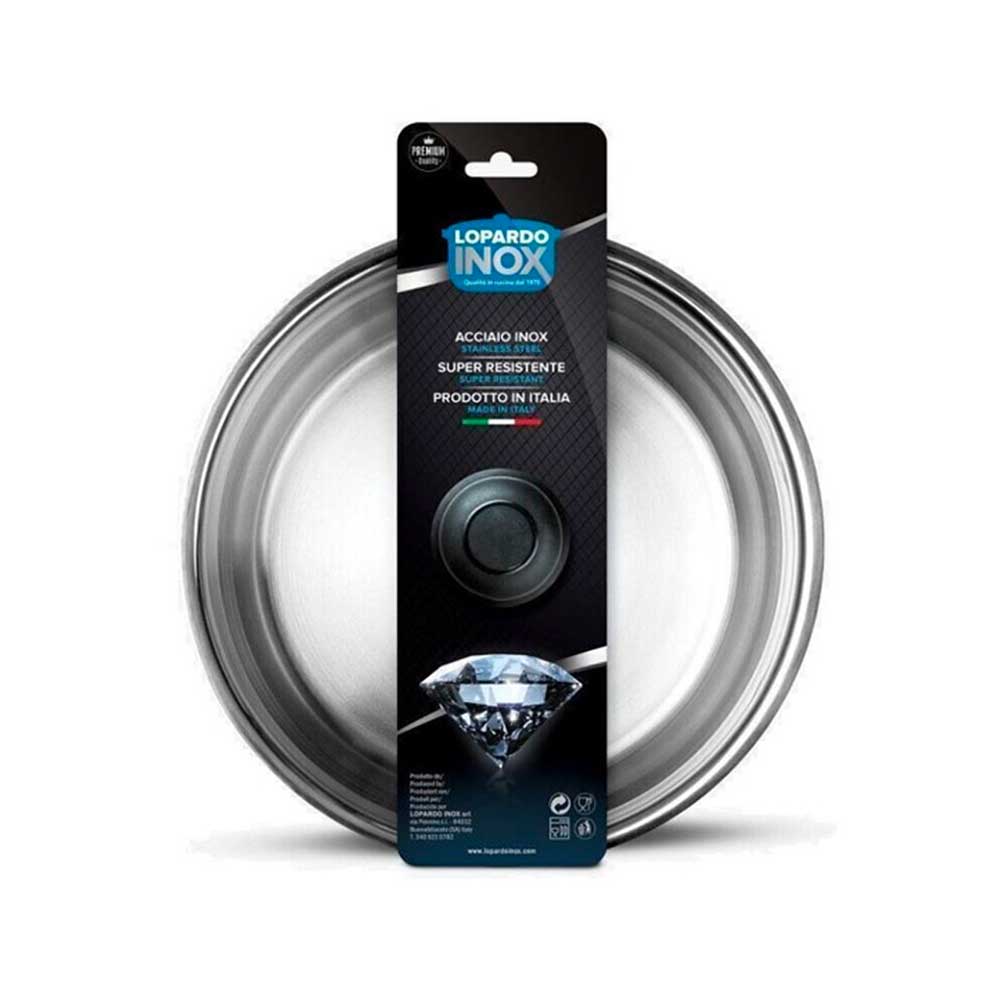 Lopardo Coperchio In Acciaio Inox Con Fascia Diametro 26 Cm