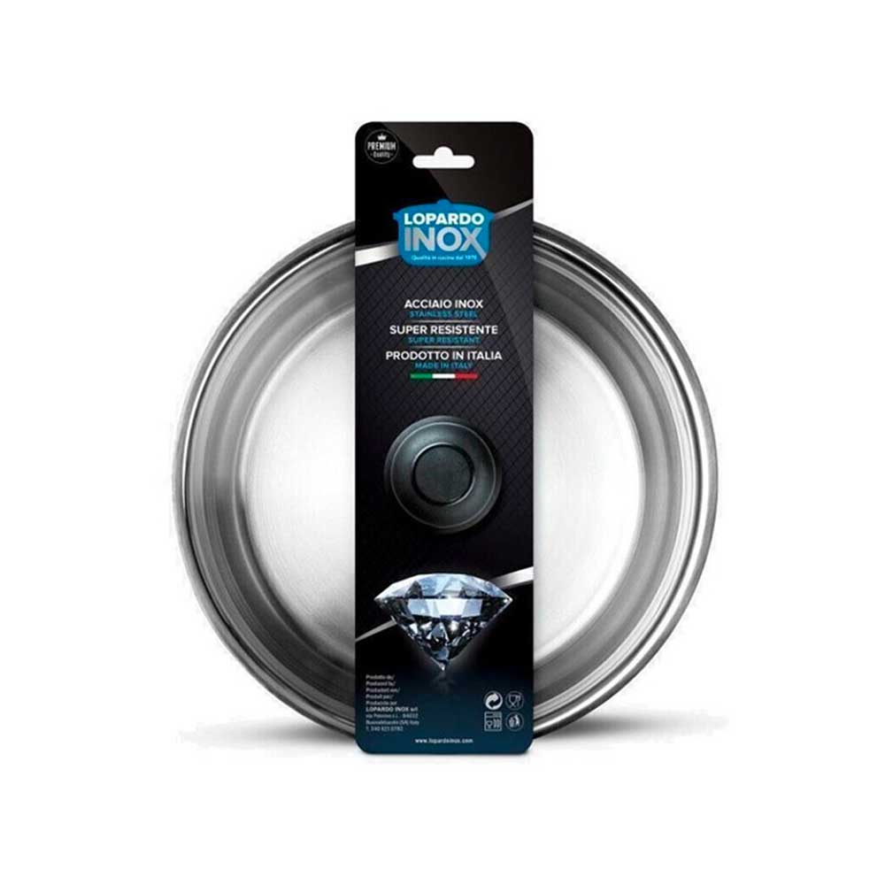 Lopardo Coperchio In Acciaio Inox Con Fascia Diametro 22 Cm