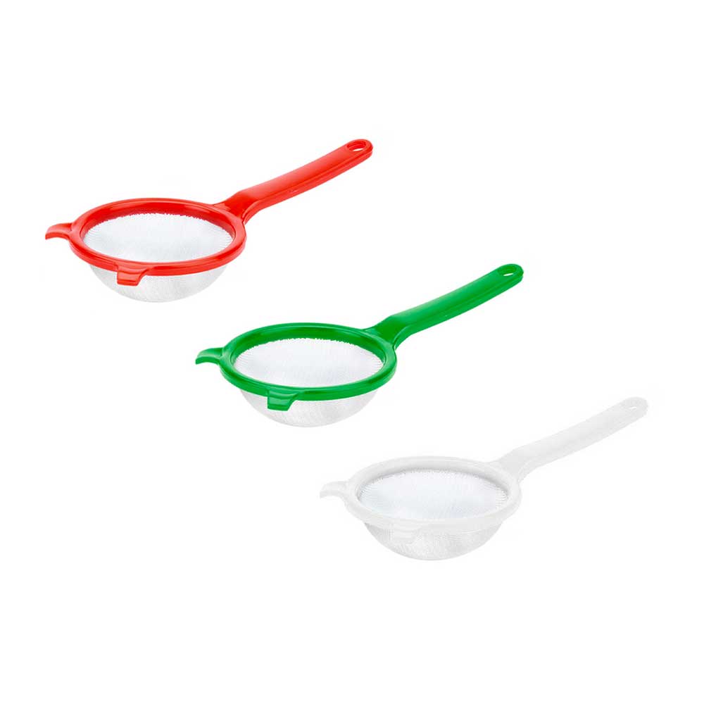 Rivadossi Colino In Plastica Con Rete In Acciaio Inox Diametro 17,5 Cm - 3 Colori