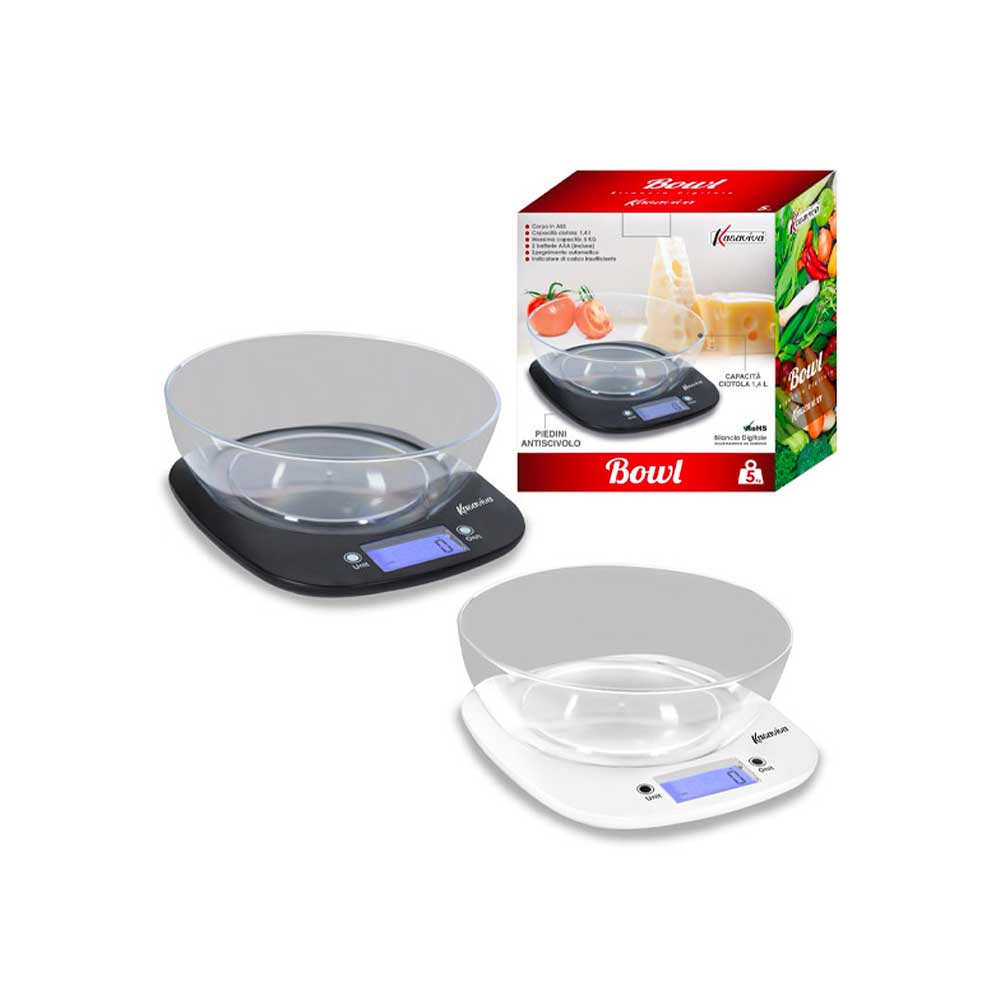Kasaviva Bilancia Digitale Bowl Da Cucina 5 Kg - 2 Colori