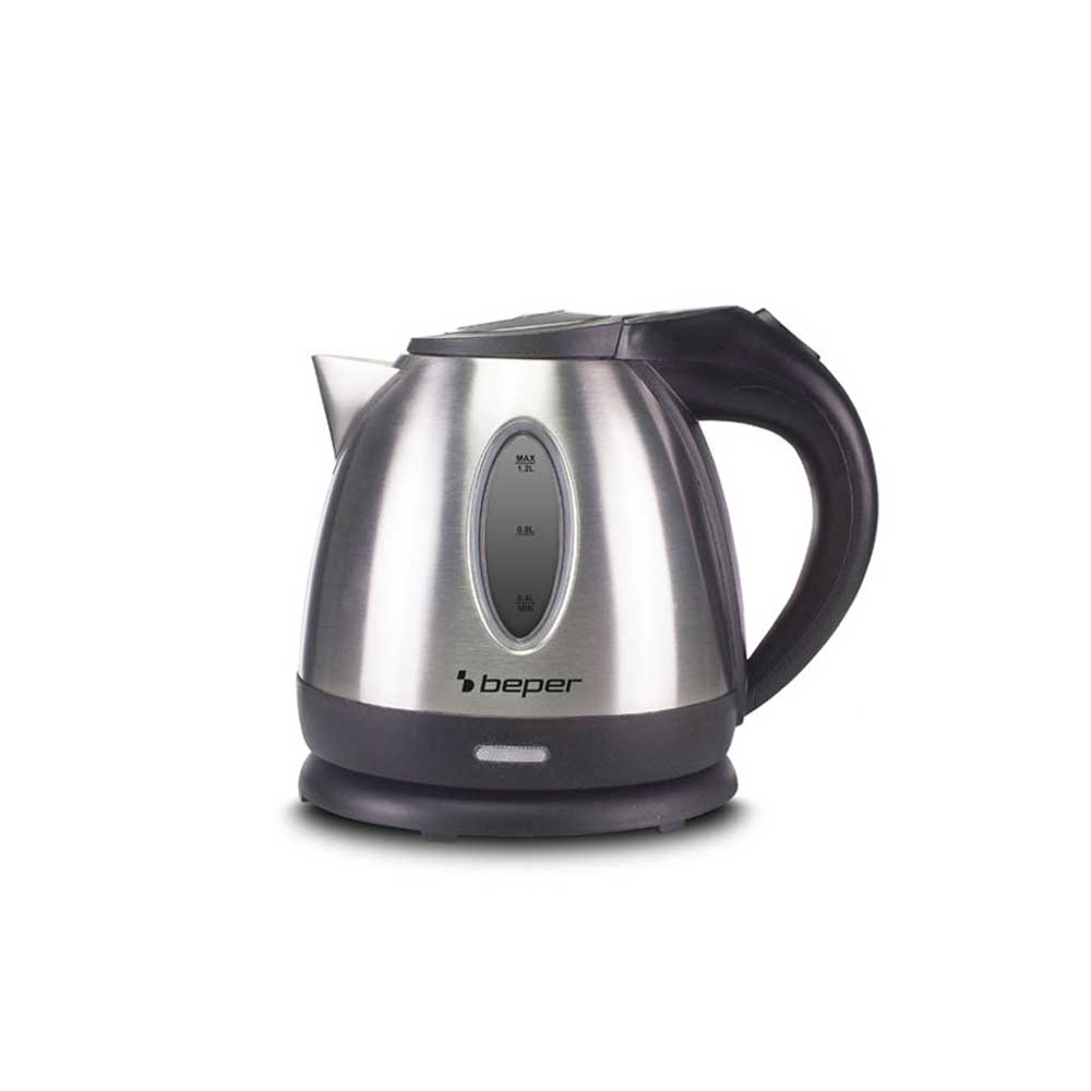 Beper Bollitore Elettrico In Acciaio Colore Nero 1370 W 1,2 Lt