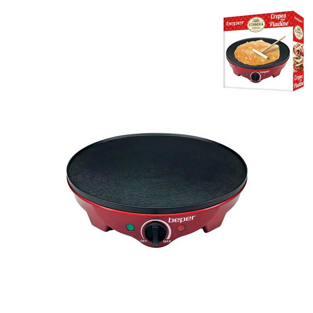 Beper Crepiera Elettrica Con Temperatura Regolabile 1300 W Diametro 32 Cm