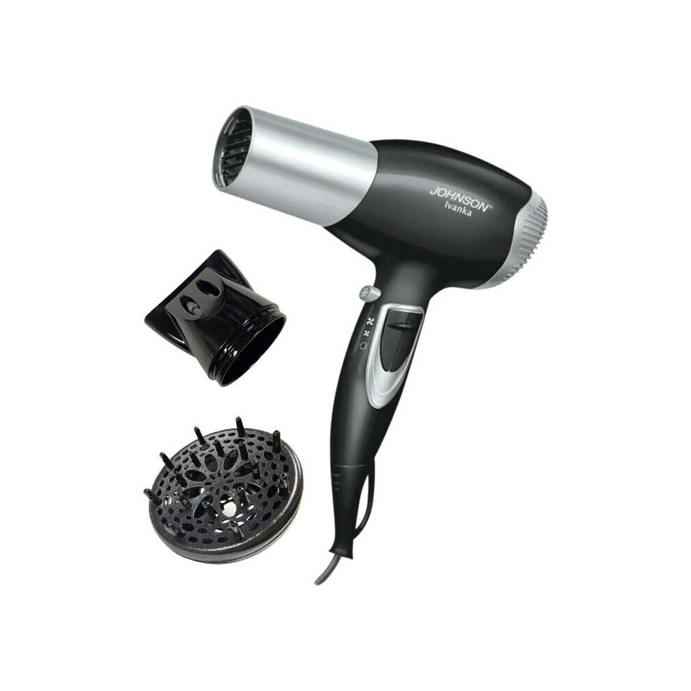 Johnson Asciugacapelli Ivanka Colore Nero 2200 W