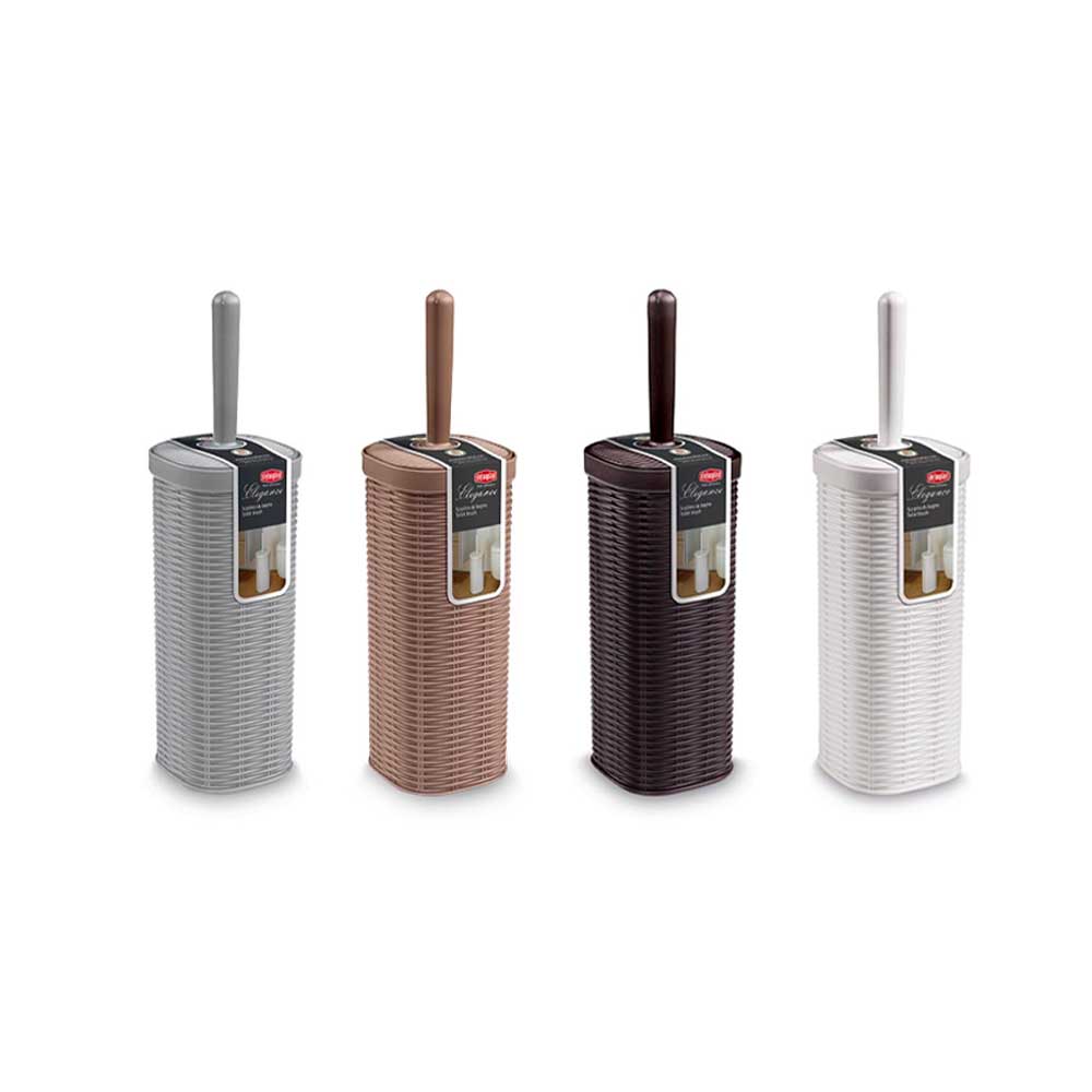 Stefanplast Scopino Wc Elegance Effetto Rattan In Plastica 12X12X40H Cm - 4 Colori 