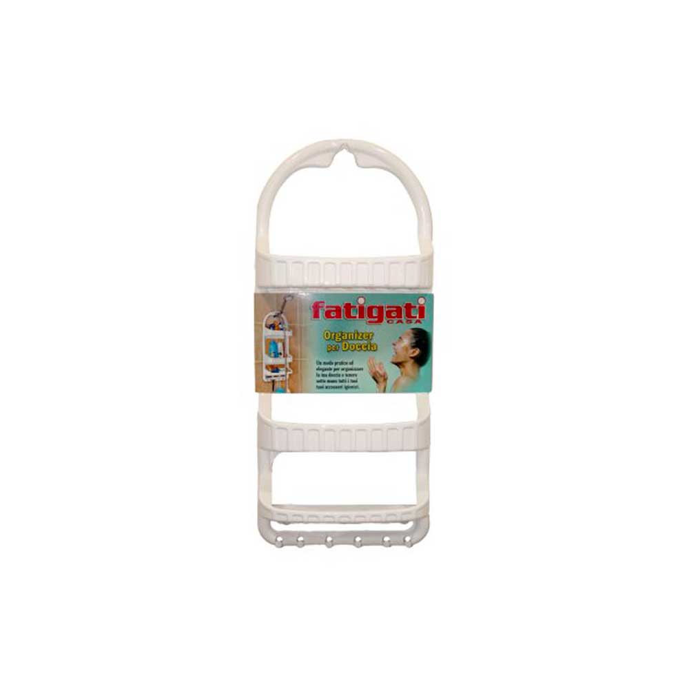 Fatigati Organizer Per Doccia A 3 Piani In Plastica 26X14X62H Cm