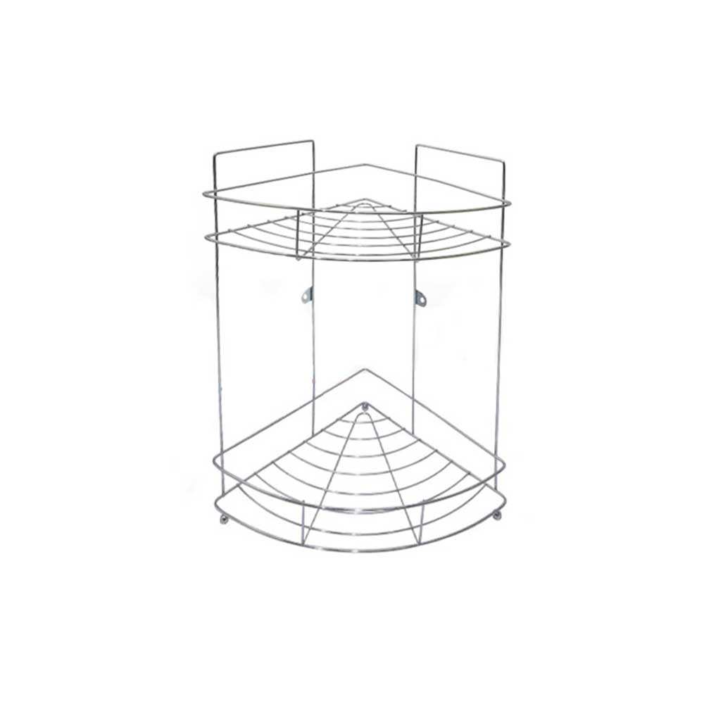 Varalux Porta Cosmesi Angolare A 2 Piani In Acciaio 20X20X30H Cm