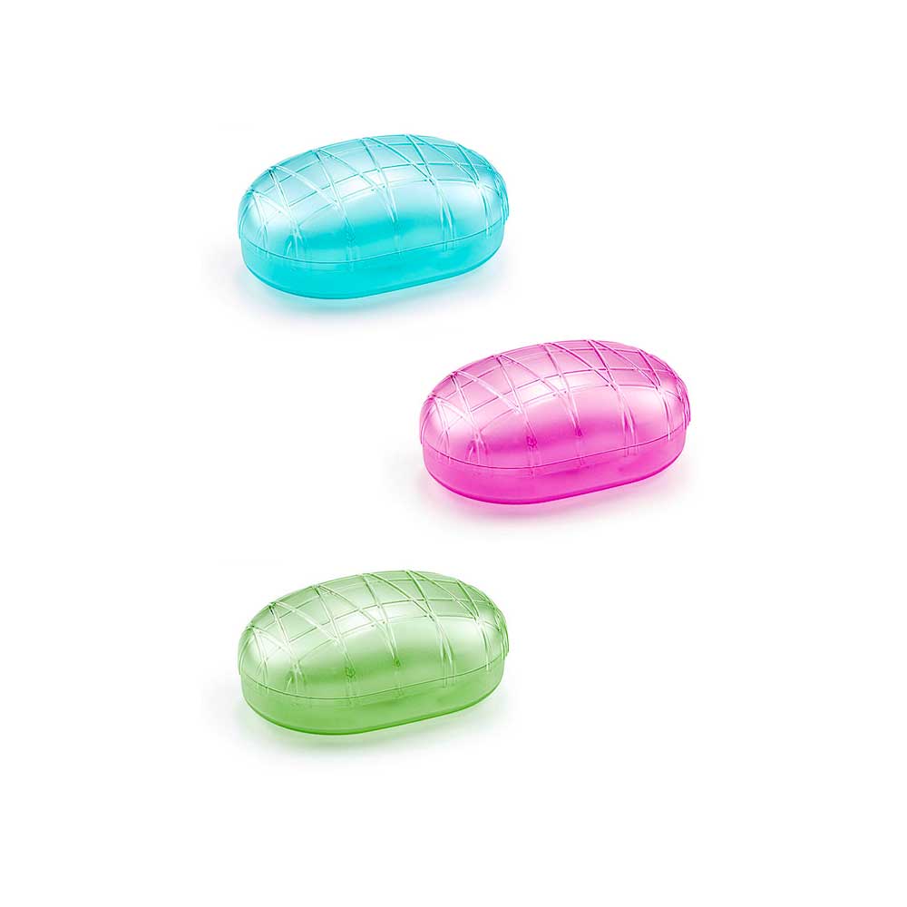 Plastic Forte Scatola Porta Sapone Semitrasparente In Plastica 11X8X5H Cm - 3 Colori