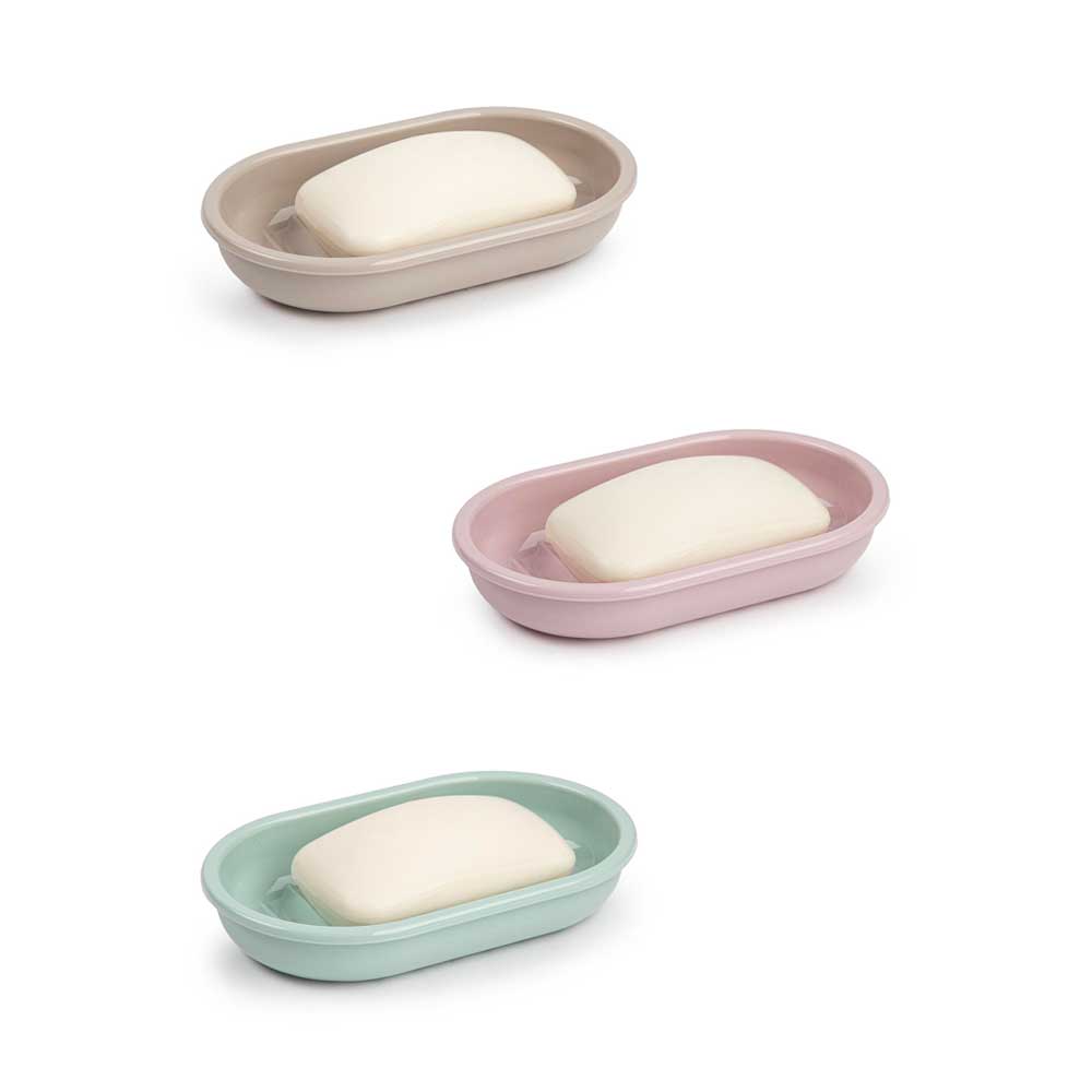 Plastic Forte Porta Sapone Marsella Colorato In Plastica 9X14H Cm - 3 Colori
