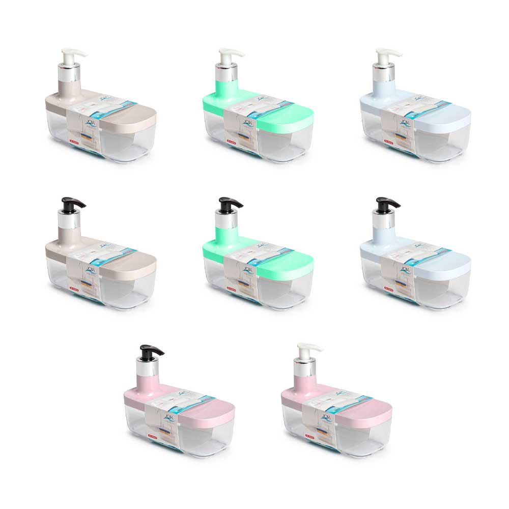 Plastic Forte Dosatore Porta Sapone In Plastica 8X17X14h Cm - 8 Colori