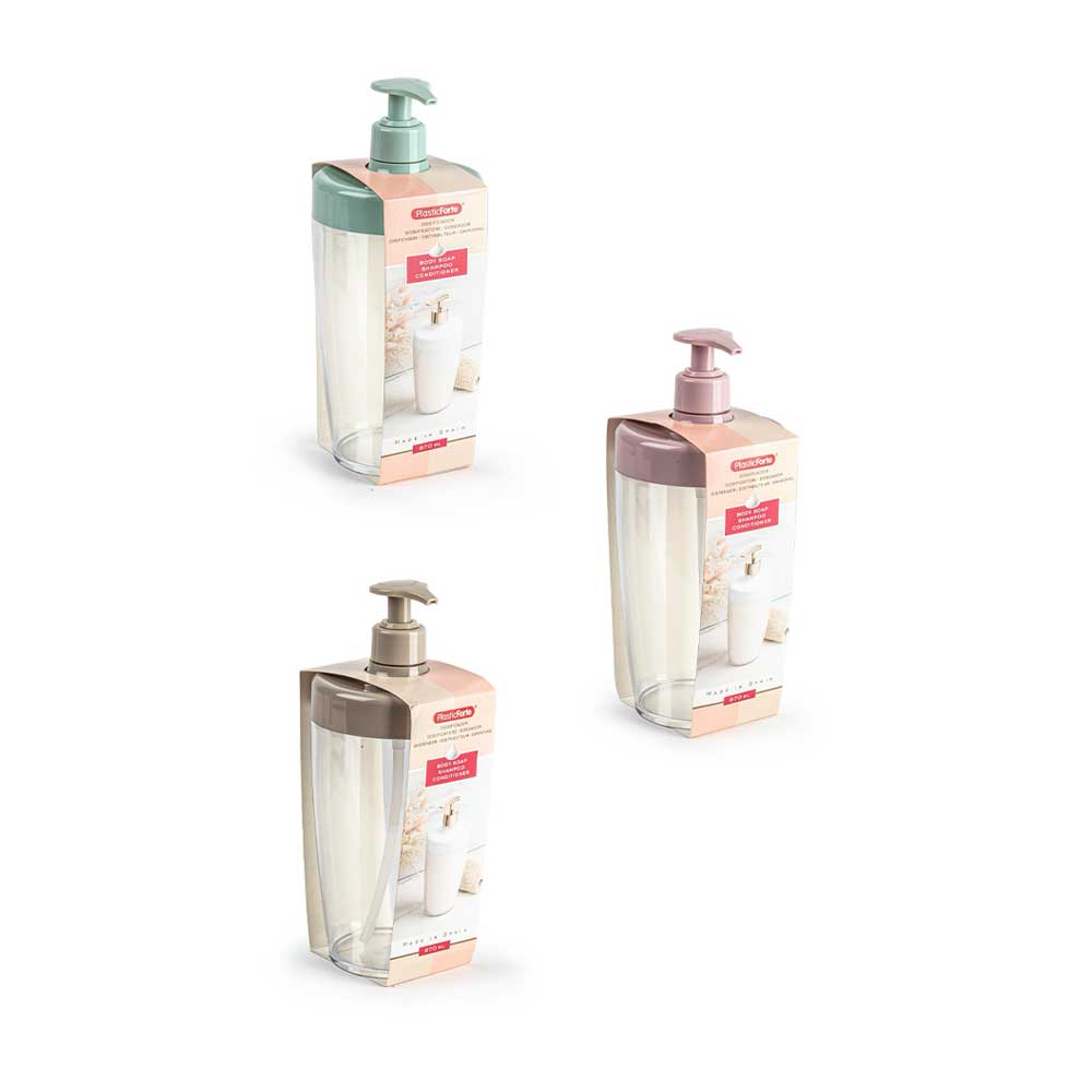 Plastic Forte Dosatore Sapone In Plastica 870 Ml - 3 Colori