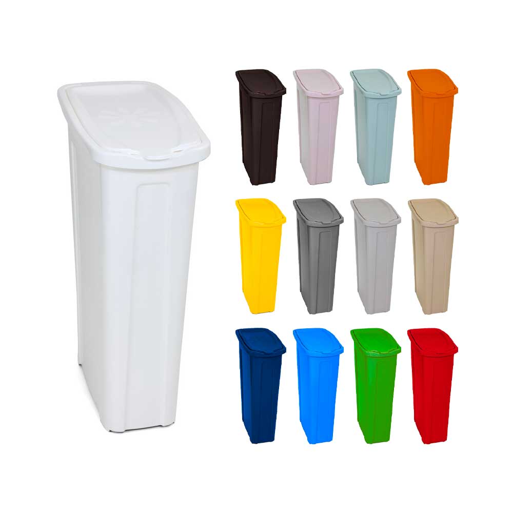 Duplast Portabiancheria Margherita Slim In Plastica 50 Lt 20X35X64H Cm - 14 Colori