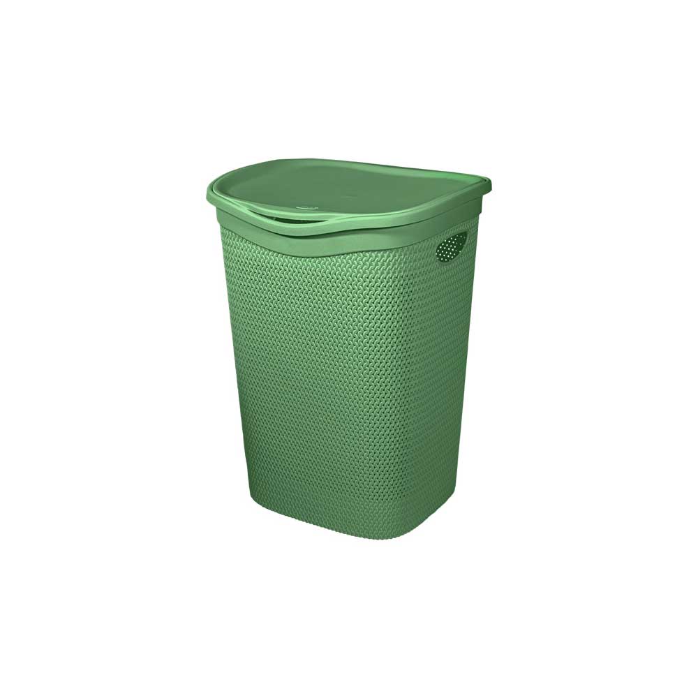 Belli E Forti Intreccio Portabiancheria In Plastica Colore Verde 55 Lt 37X39,5X53,5H Cm