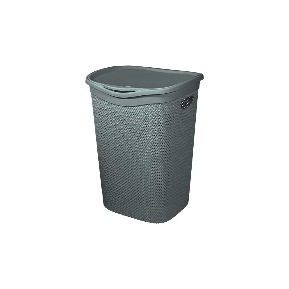 Belli E Forti Intreccio Portabiancheria In Plastica Colore Grigio 55 Lt 37X39,5X53,5H Cm