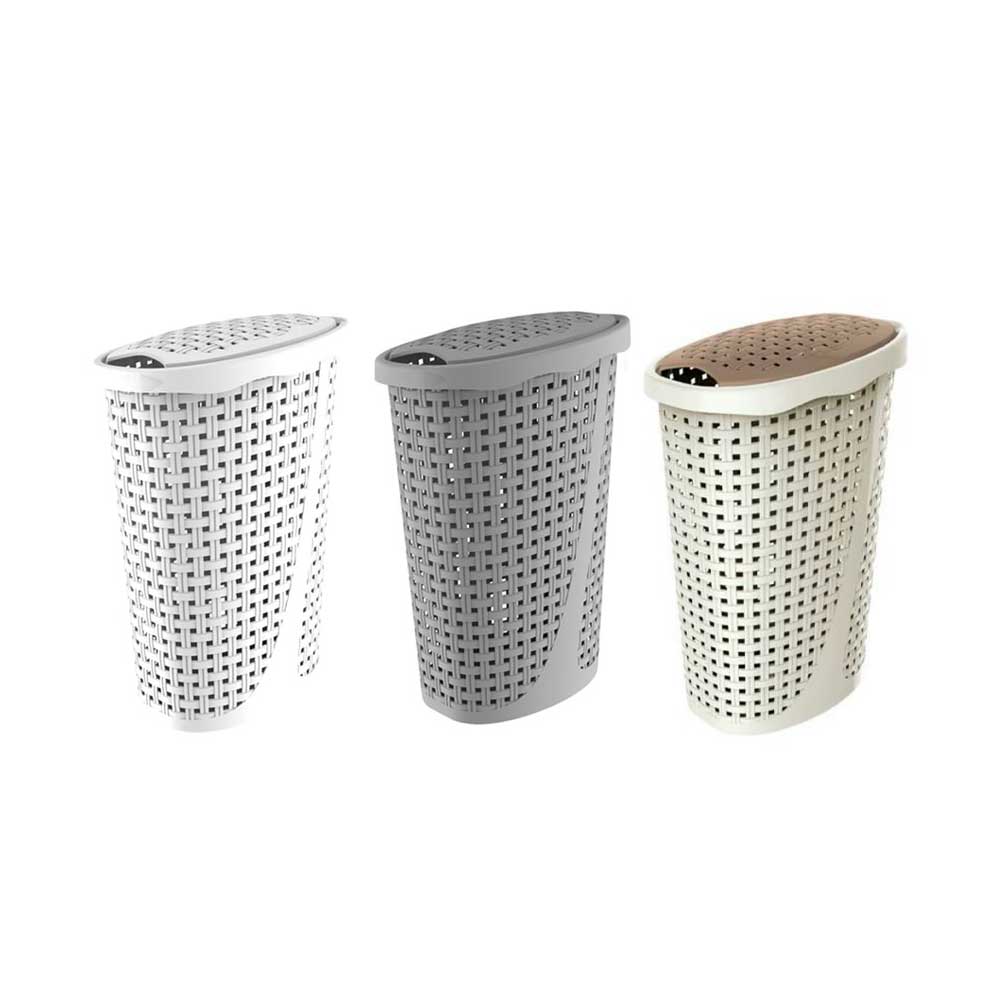 Bama Portabiancheria Paglia In Plastica 43 Lt 31,5X40X60H Cm - 3 Colori
