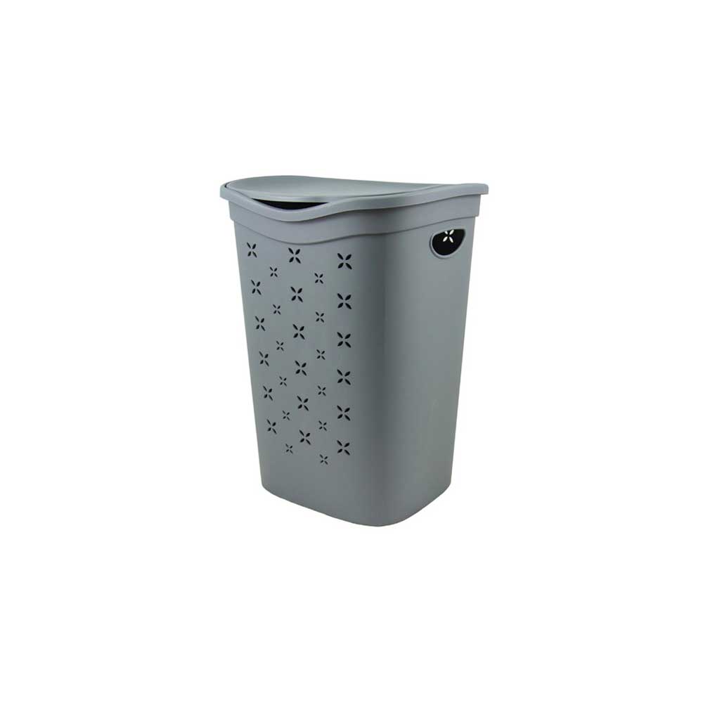 Belli E Forti Colors Portabiancheria In Plastica Colore Grigio 55 Lt 37X39,5X53,5H Cm