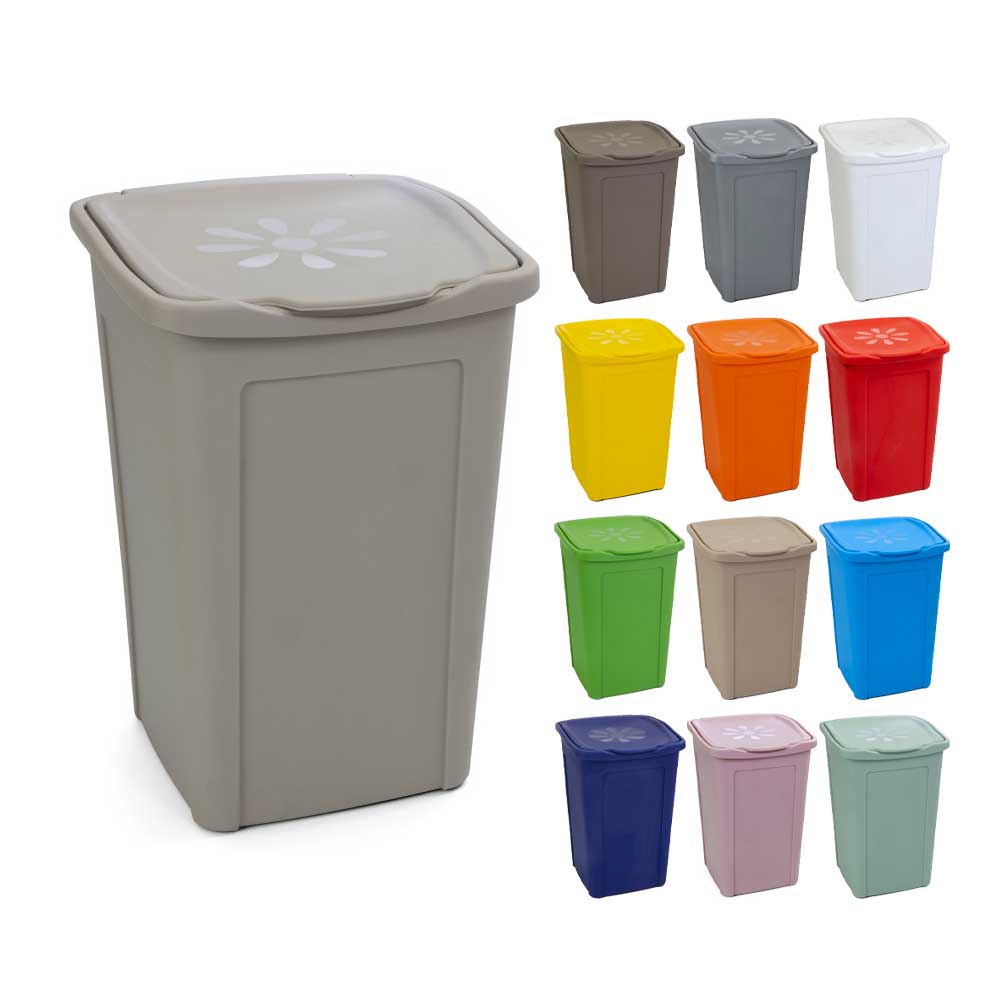 Duplast Portabiancheria Margherita In Plastica 50 Lt 37X37X53H Cm - 13 Colori