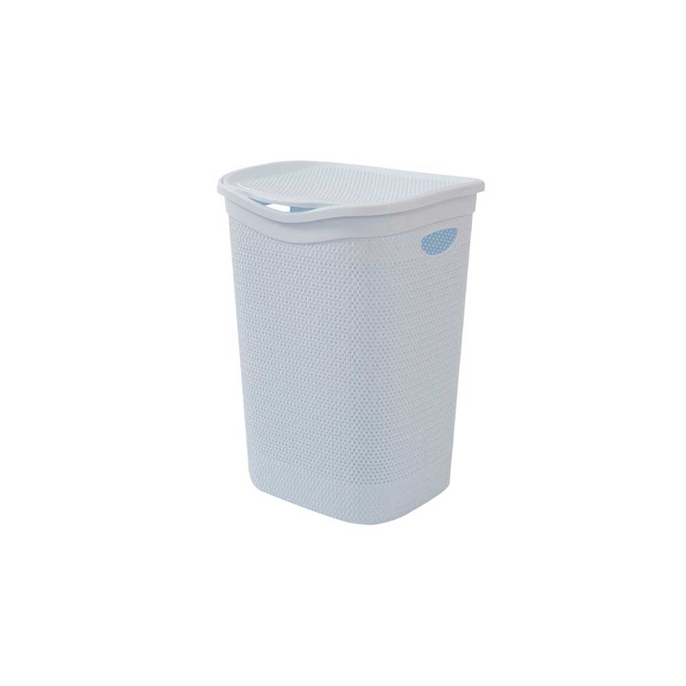 Belli E Forti Intreccio Portabiancheria In Plastica Colore Bianco 55 Lt 37X39,5X53,5H Cm