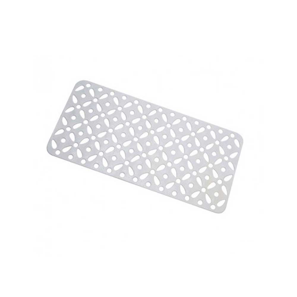 Bronzo Tappeto Vasca In Gomma Colore Bianco 77X37 Cm