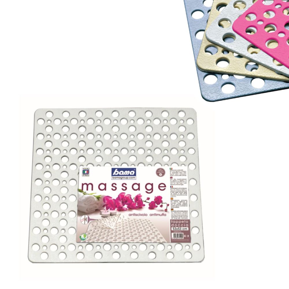 Bama Tappeto Doccia Massage In Gomma 36X77 Cm - 4 Colori