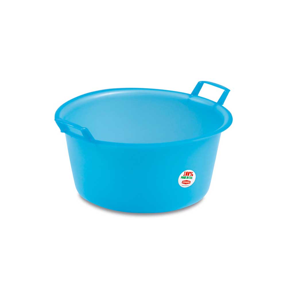 Stefanplast Bacinella Tonda In Plastica Colore Azzurro Diametro 45 Cm