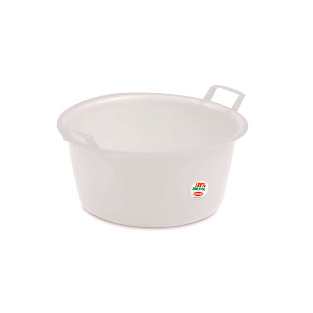 Stefanplast Bacinella Tonda In Plastica Colore Neutro Diametro 40 Cm